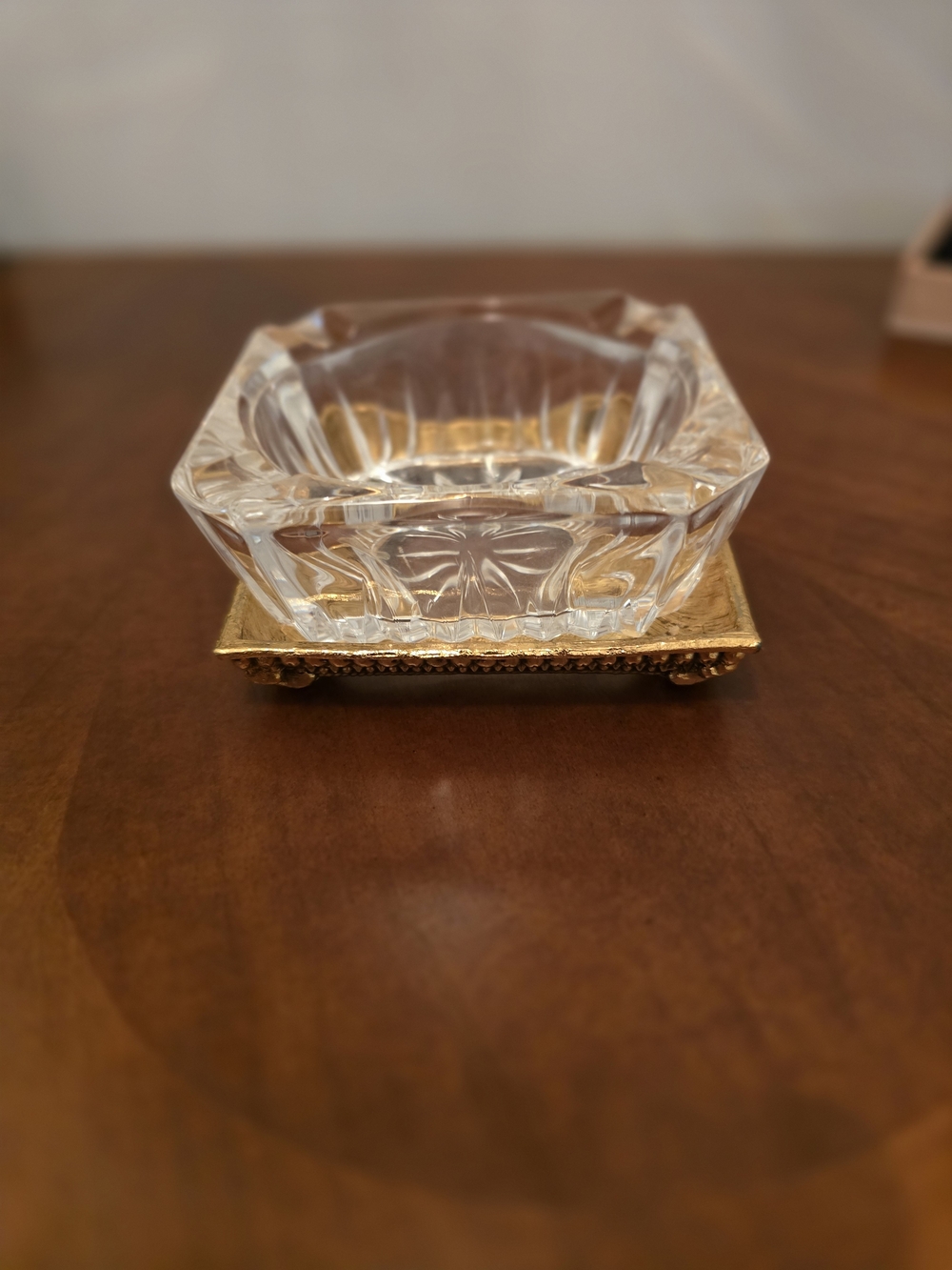 Vintage French Cristal d'Arques Lead Crystal Ashtray